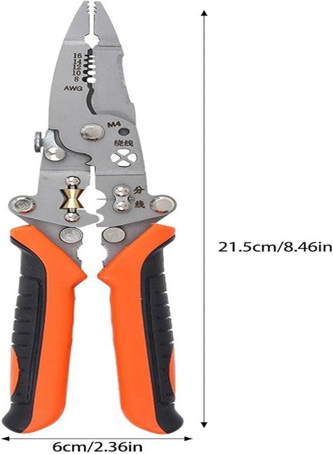 GNEY Multifunction 12 in 1 Foldable Wire Striper Pliers 8.46 Inch - Heavy Duty Wire Cutter, Crimper, Stripping Tool (8-16 AWG) with Folding Handle & Safety Lock for Electricians, DIY & Home Repair - Image 2